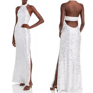 AQUA DRESS BLOOMINGDALES GOWN PROM